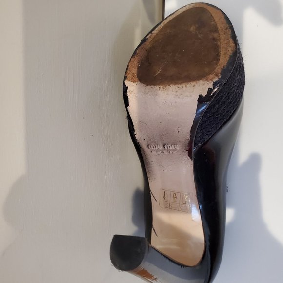 Miu Miu black patent leather platform heels - Picture 10 of 12